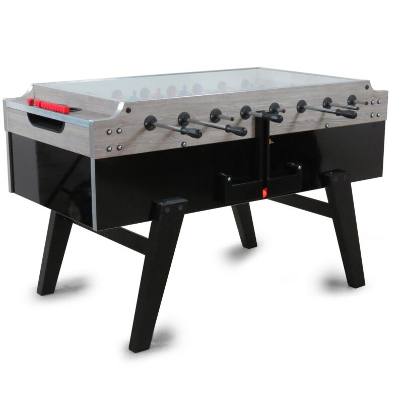 Voetbaltafel Garlando | Olympic Blind Side | Glasplaat | Grijs eiken