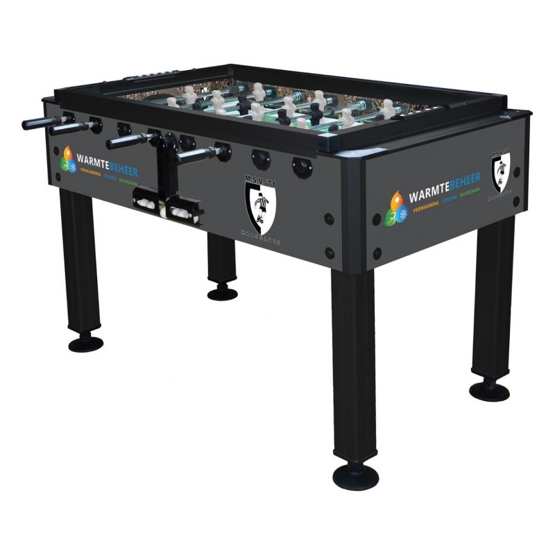 Bedrukte  Voetbaltafel Pegasi | Forza Black | Glasplaat