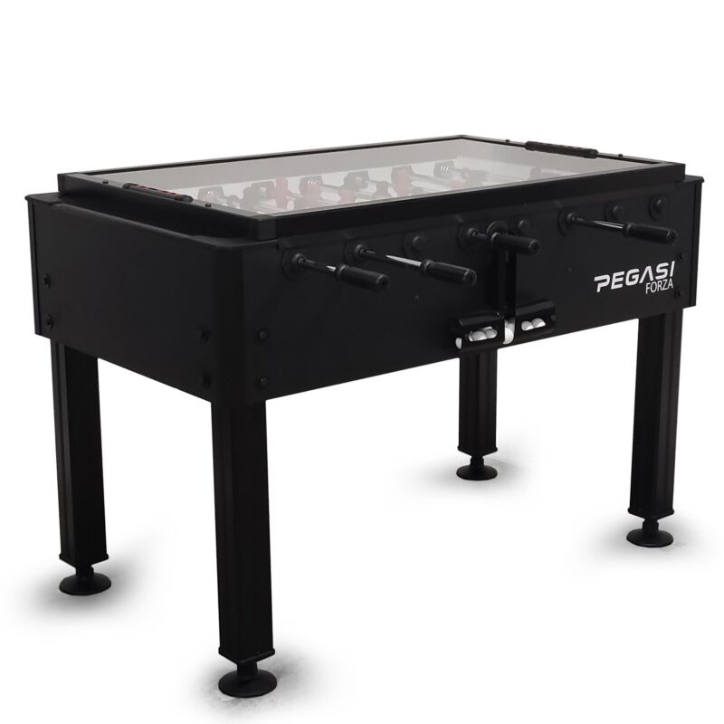 Voetbaltafel Pegasi | Forza Pro Black | Glasplaat